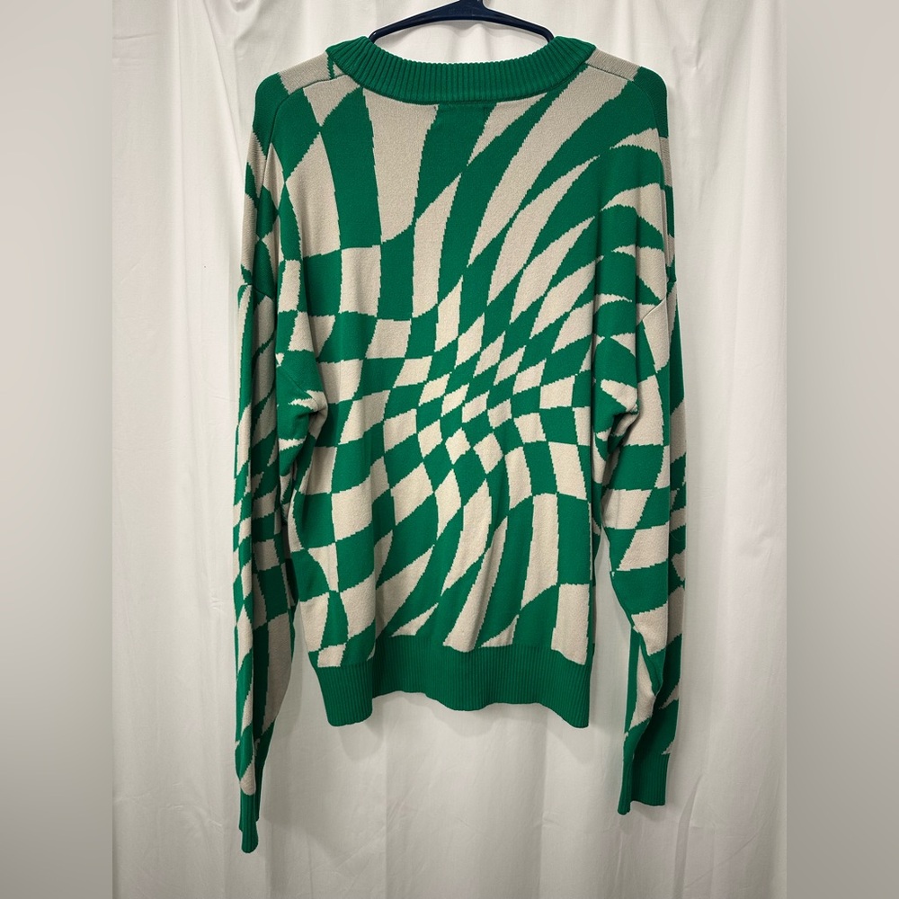 Edikted Morphy Green Patterned Sweater - image 3